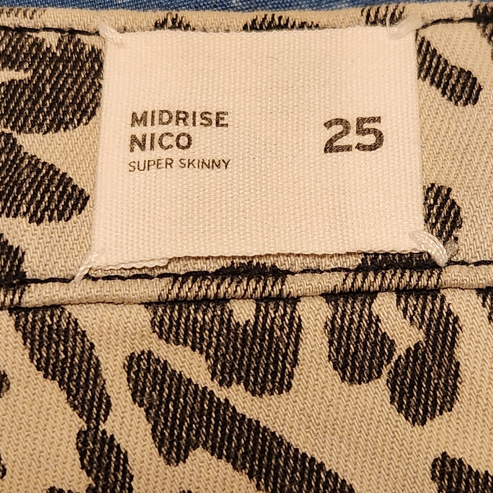 NWT Hudson Jeans Nico Midrise Super Skinny Animal Print size 25 with 29" inseam - Picture 12 of 13
